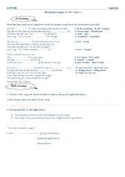 English Worksheet: Wonderful Tonight  by Eric Clapton (English Club)