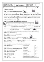 English Worksheet: End Of term test 1