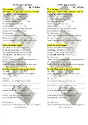 English Worksheet: Another Day in Paradise by Phil Collins