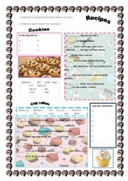 English Worksheet: Recipes!