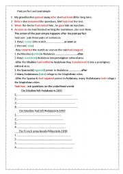 English Worksheet: Past perfect and past simple 