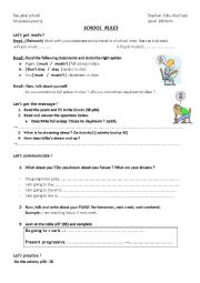 English Worksheet: SCHOOL RULES