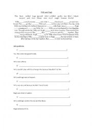 English Worksheet: Willy and Hugh