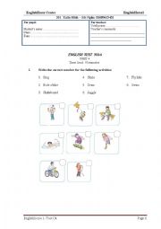 English Worksheet: having fun 