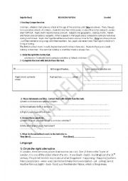 English Worksheet: revision sheet grade 8 tunisian program