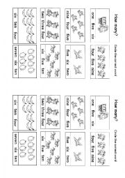 English Worksheet: How many?