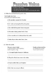 English Worksheet: Passive Voice