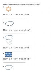 English Worksheet: weather conditions