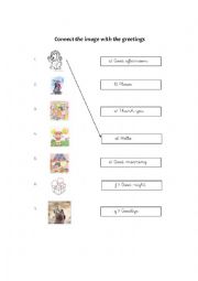 English Worksheet: Greeting