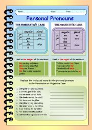 Personal pronouns