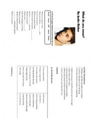 English Worksheet: What do you mean- Justin Bieber