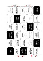 English Worksheet: Was Were Boardgame