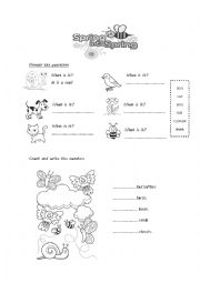English Worksheet: Spring test