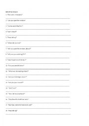 English Worksheet: Reported speech