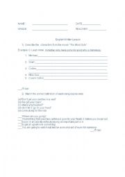 worksheet THE BLIND SIDE