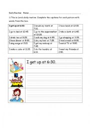 English Worksheet: Daily Routines