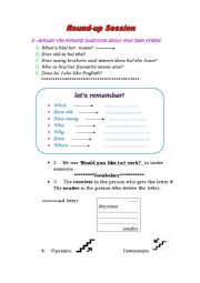 English Worksheet: round up