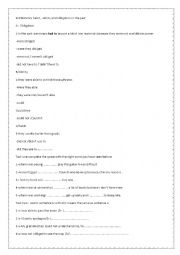 English Worksheet: EXPRESSING habit , ability and obligation in the past 