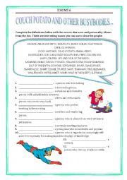 English Worksheet: IDIOMS 6 - CHARACTER & PERSONALITY