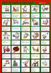 English Worksheet: What did Santa do last year?