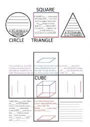 English Worksheet: Constructing a CUBE