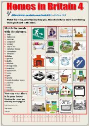 Homes in Britain Vocabulary  Video + SPEAKING (Test)