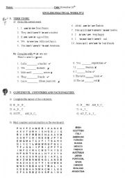 test / practical work on verb to be -continents-countries-nationalities