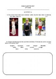 English Worksheet: Test - Hoodies / Fashion