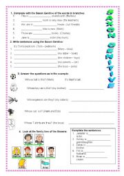 English Worksheet: Saxon Genitive