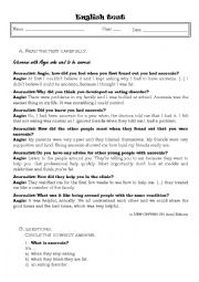 English Worksheet: Angie, a girl who used to be anorexic