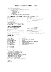 English Worksheet: Locked away