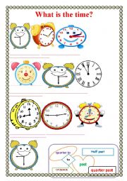 English Worksheet: telling the time