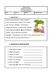 English Worksheet: present continuous tense