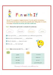 English Worksheet: Fun with If