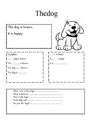 English Worksheet: The dog