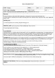 English Worksheet: CELTA lesson plan