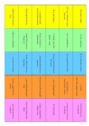 English Worksheet: Conditional Sentences-Dominoes game