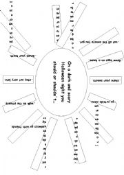 English Worksheet: Halloween with should/shouldnt