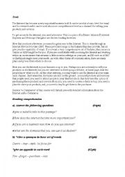 English Worksheet: reseau