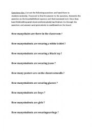 English Worksheet: Question Slips - Classroom activity and game