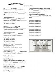 English Worksheet: Safe and Sound 