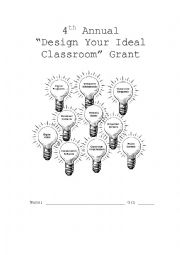 English worksheet: Design your ideal classroom