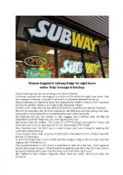 READ AND TALK - Trapped in Subway fridge