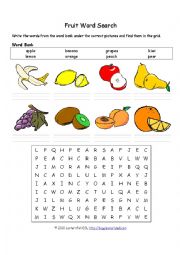 Fruit Word Search