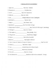 English Worksheet: COMPARATIVES BEGINNERS
