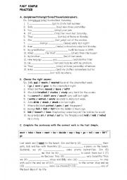 English Worksheet: past simple