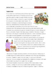 English Worksheet: Organic Food