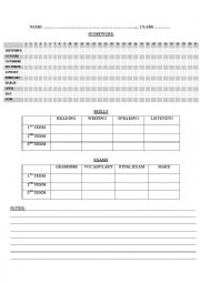 English Worksheet: Diary Register