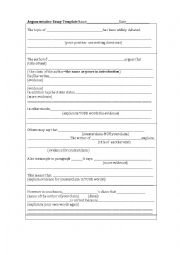 English Worksheet:  argumentative essay