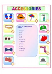 English Worksheet: ACCESSORIES